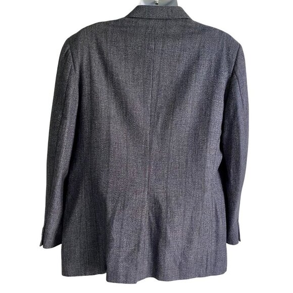 Haggar Imperial Grey 2 Button Blazer Sport Coat Jacket 44 L - Picture 7 of 9